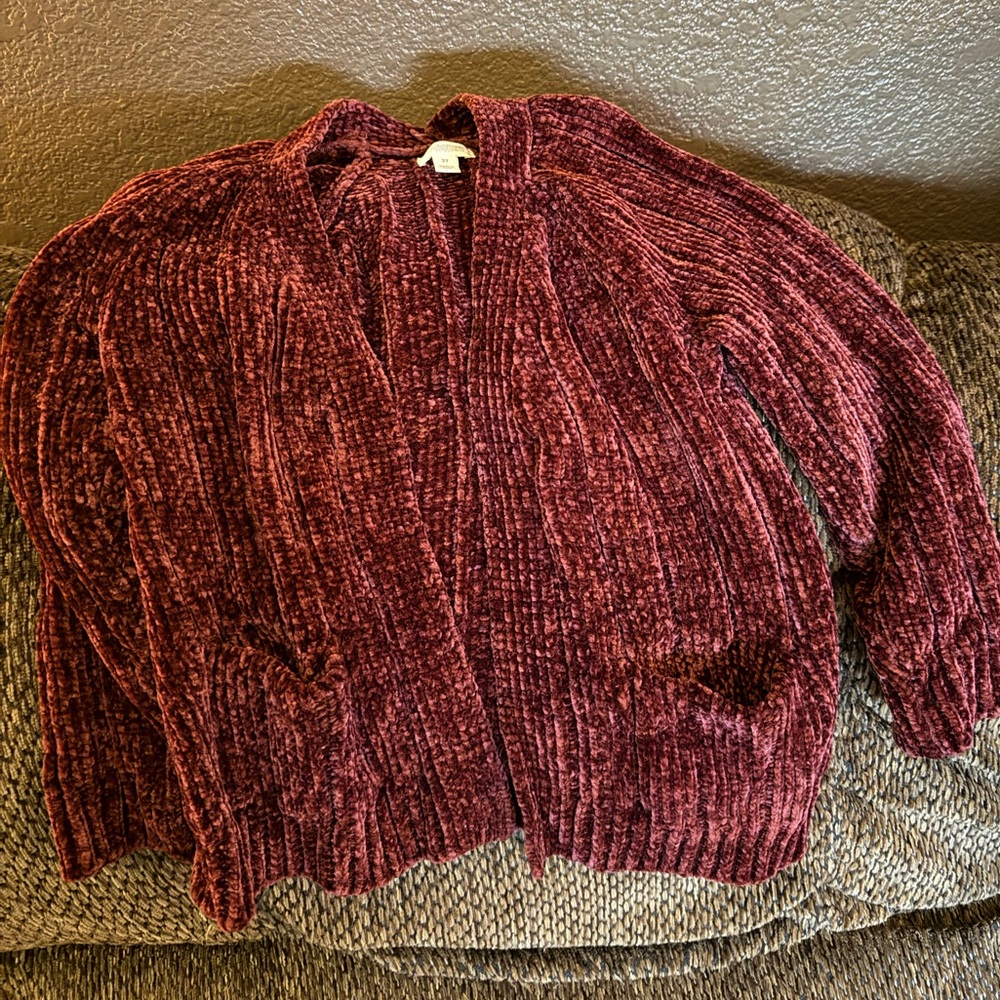 Fall Sweater Burgundy Toddler size 3T soft and cozy